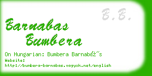 barnabas bumbera business card